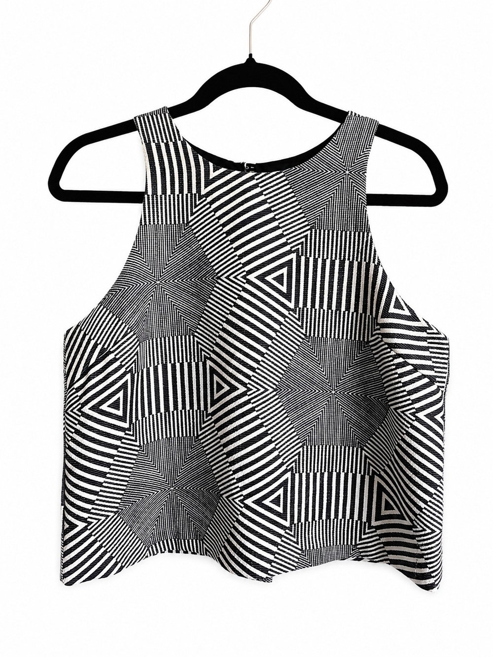Adelyn Rae Black & White Geometric Top